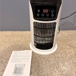 White and Black Portable Heater